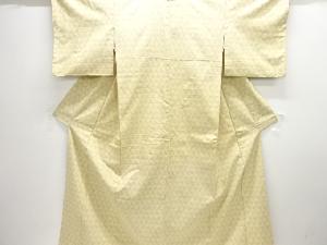 アンティーク　幾何学模様織り出し十日町紬着物